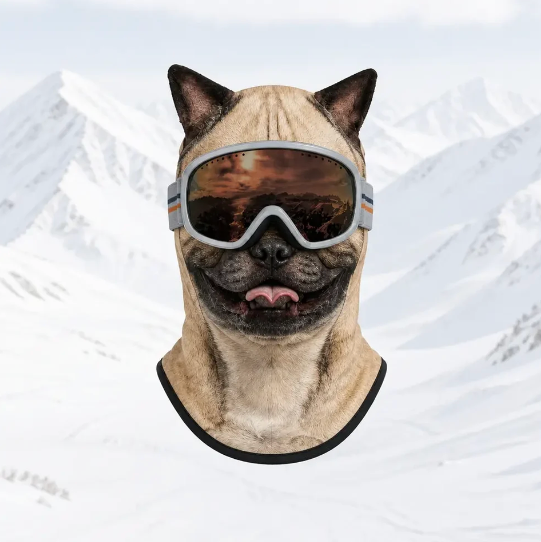 French Bulldog Animal Ski Mask
