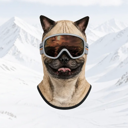 French Bulldog Animal Ski Mask