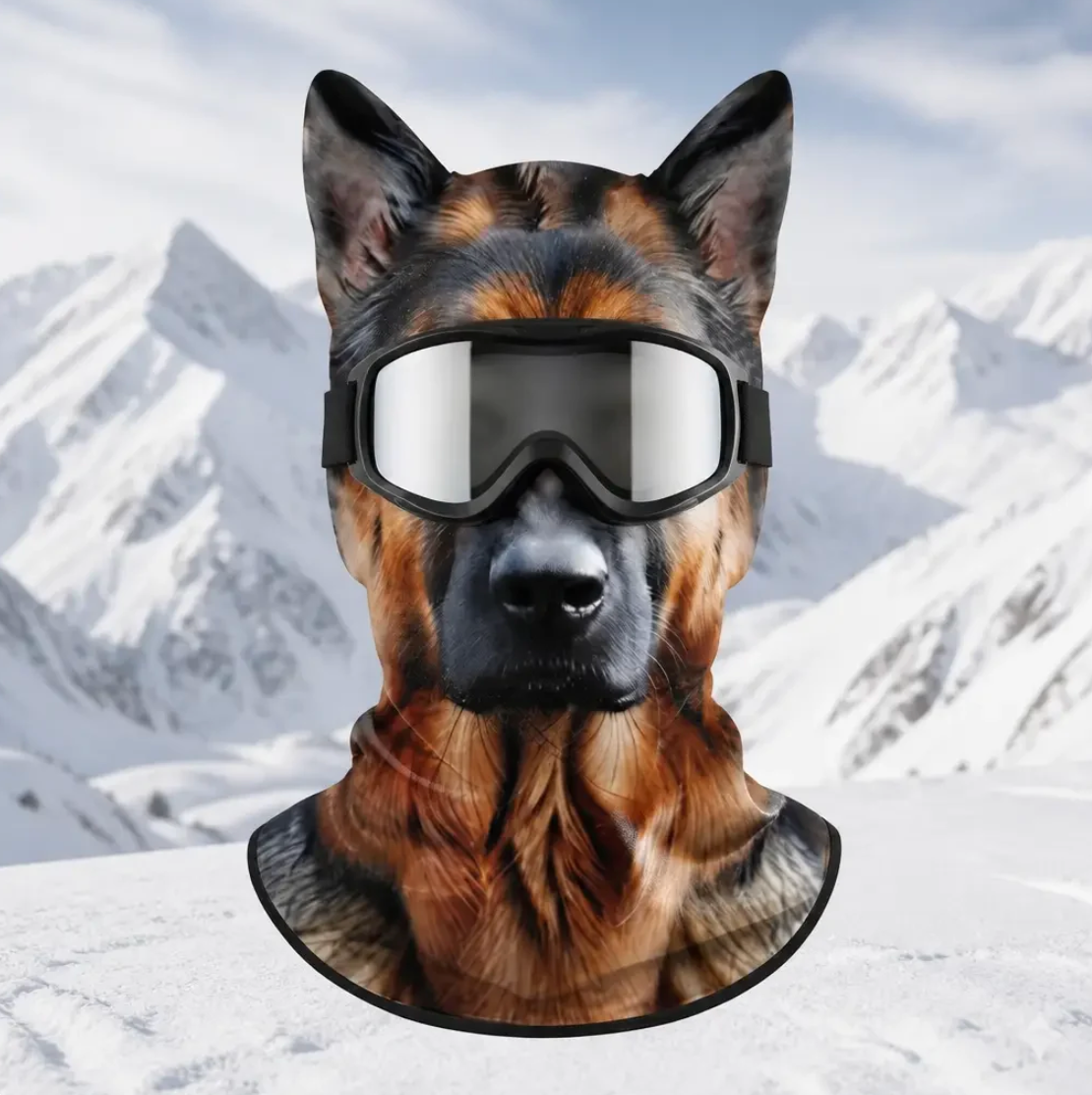 German Shepherd Animal Ski Mask