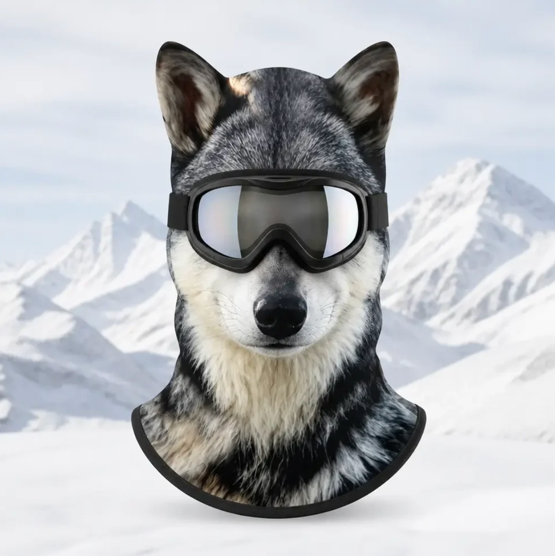 Grey Wolf Animal Ski Mask