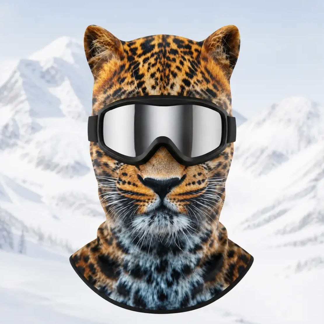 Leopard Animal Ski Mask