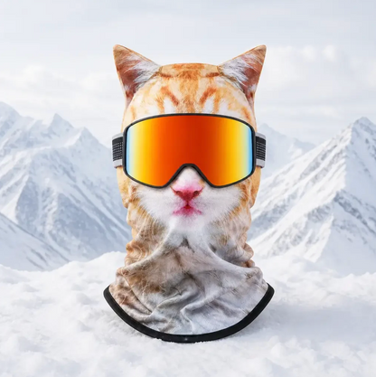 Orange Cat Animal Ski Mask