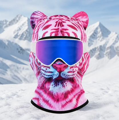 Pink Tiger Animal Ski Mask