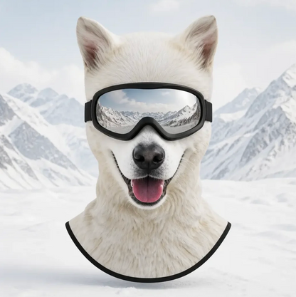 White Wolf Animal Ski Mask